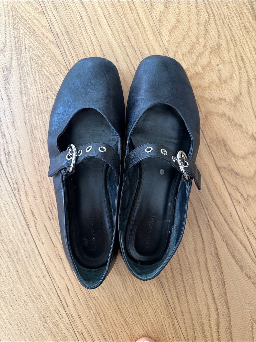 Reformation Black Bethany Ballet flat